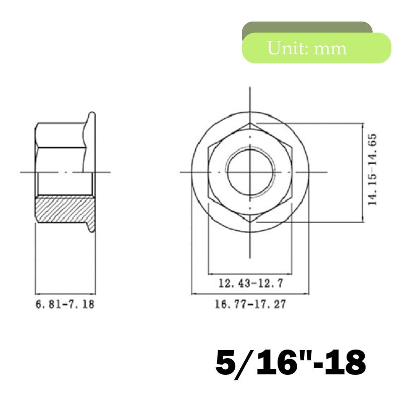 sotoolstop Store 5/16"-18 Flange Nuts, 304 Stainless Steel Serrated Flange Hex Lock Nuts, 20Pcs-Pack - Image 4